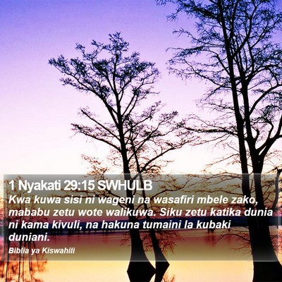 1 Nyakati 29:15 SWHULB Bible Verse Image
