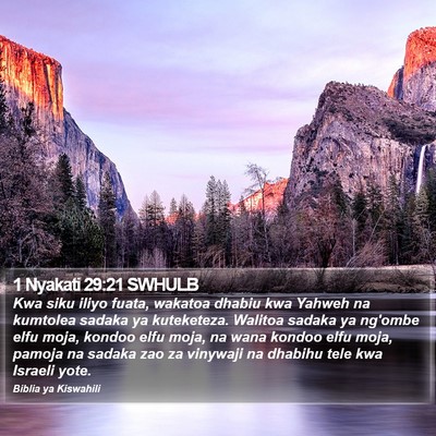 1 Nyakati 29:21 SWHULB Bible Verse Image