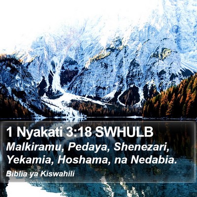 1 Nyakati 3:18 SWHULB Bible Verse Image