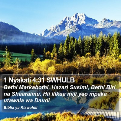 1 Nyakati 4:31 SWHULB Bible Verse Image