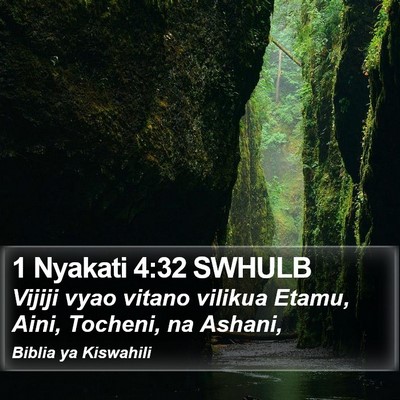 1 Nyakati 4:32 SWHULB Bible Verse Image