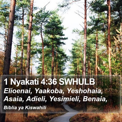 1 Nyakati 4:36 SWHULB Bible Verse Image