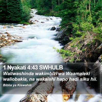 1 Nyakati 4:43 SWHULB Bible Verse Image