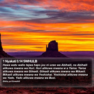 1 Nyakati 5:14 SWHULB Bible Verse Image