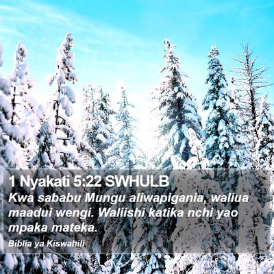 1 Nyakati 5:22 SWHULB Bible Verse Image