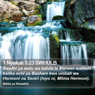1 Nyakati 5:23 SWHULB Bible Verse Image