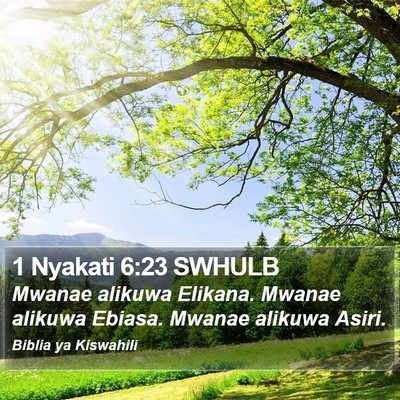 1 Nyakati 6:23 SWHULB Bible Verse Image