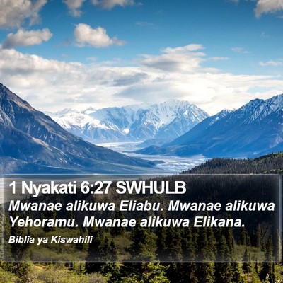 1 Nyakati 6:27 SWHULB Bible Verse Image