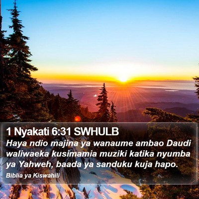 1 Nyakati 6:31 SWHULB Bible Verse Image