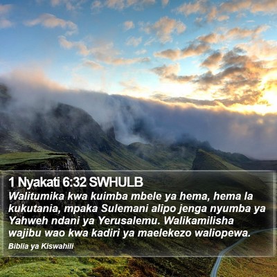 1 Nyakati 6:32 SWHULB Bible Verse Image