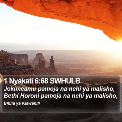 1 Nyakati 6:68 SWHULB Bible Verse Image
