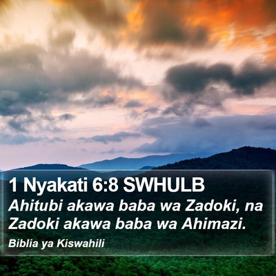 1 Nyakati 6:8 SWHULB Bible Verse Image
