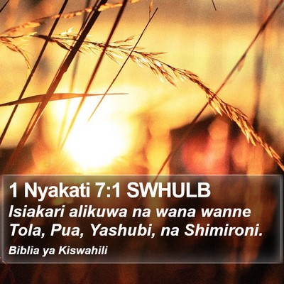 1 Nyakati 7:1 SWHULB Bible Verse Image