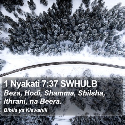 1 Nyakati 7:37 SWHULB Bible Verse Image