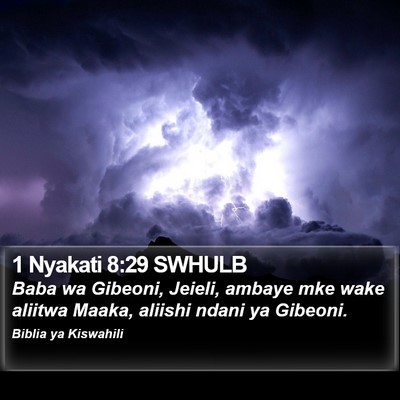 1 Nyakati 8:29 SWHULB Bible Verse Image