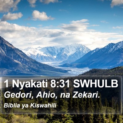 1 Nyakati 8:31 SWHULB Bible Verse Image