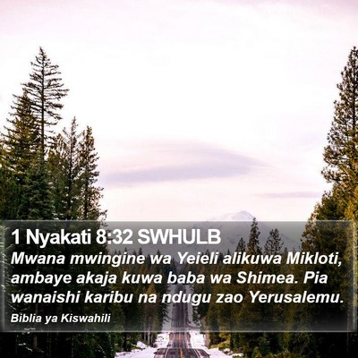 1 Nyakati 8:32 SWHULB Bible Verse Image
