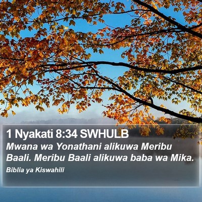 1 Nyakati 8:34 SWHULB Bible Verse Image