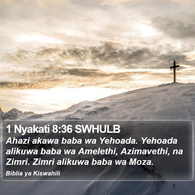 1 Nyakati 8:36 SWHULB Bible Verse Image