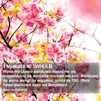 1 Nyakati 8:40 SWHULB Bible Verse Image