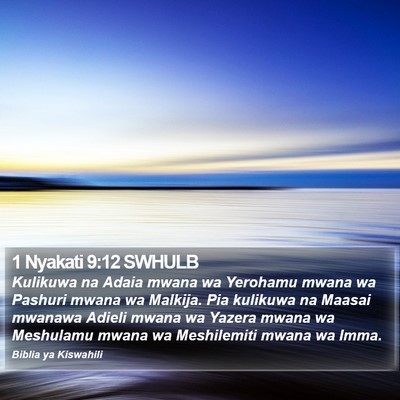 1 Nyakati 9:12 SWHULB Bible Verse Image