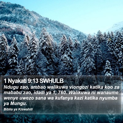1 Nyakati 9:13 SWHULB Bible Verse Image