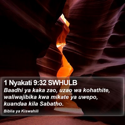 1 Nyakati 9:32 SWHULB Bible Verse Image