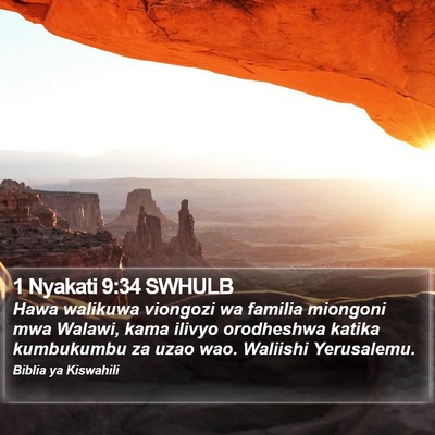 1 Nyakati 9:34 SWHULB Bible Verse Image