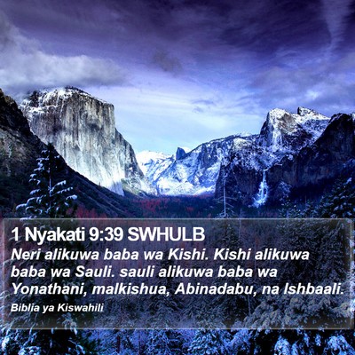 1 Nyakati 9:39 SWHULB Bible Verse Image