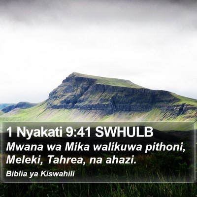 1 Nyakati 9:41 SWHULB Bible Verse Image