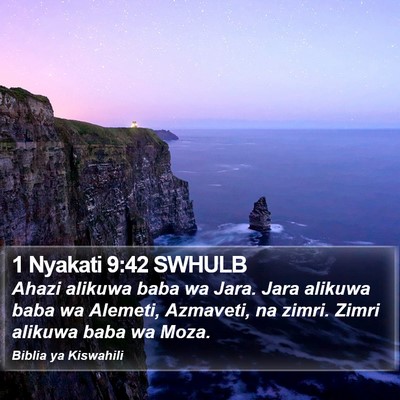 1 Nyakati 9:42 SWHULB Bible Verse Image