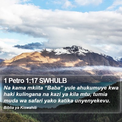 1 Petro 1:17 SWHULB Bible Verse Image