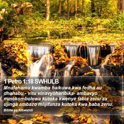 1 Petro 1:18 SWHULB Bible Verse Image