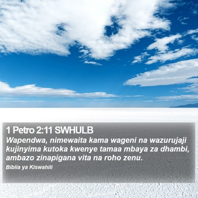 1 Petro 2:11 SWHULB Bible Verse Image
