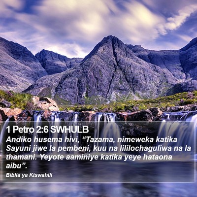 1 Petro 2:6 SWHULB Bible Verse Image