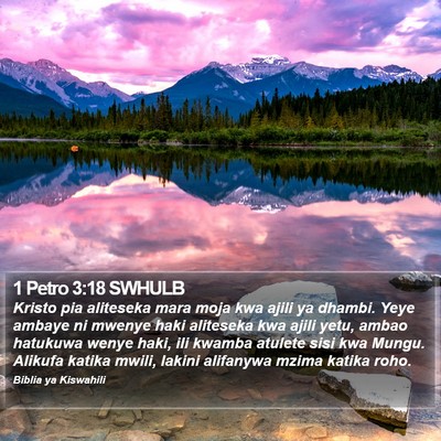 1 Petro 3:18 SWHULB Bible Verse Image