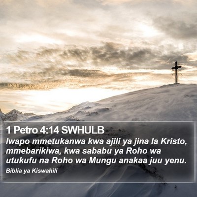 1 Petro 4:14 SWHULB Bible Verse Image