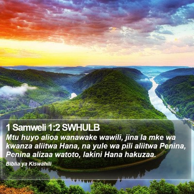 1 Samweli 1:2 SWHULB Bible Verse Image