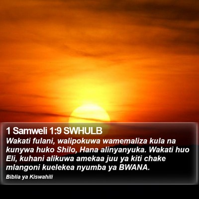 1 Samweli 1:9 SWHULB Bible Verse Image