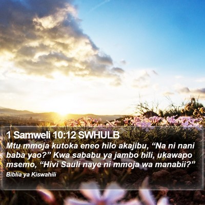 1 Samweli 10:12 SWHULB Bible Verse Image