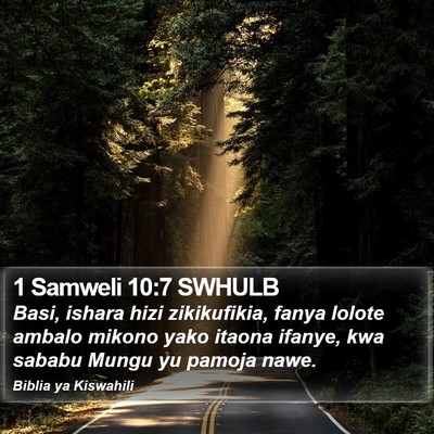 1 Samweli 10:7 SWHULB Bible Verse Image