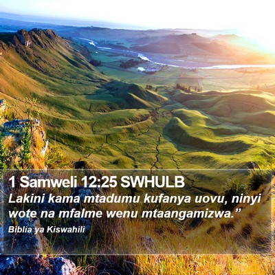 1 Samweli 12:25 SWHULB Bible Verse Image