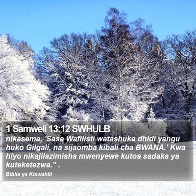 1 Samweli 13:12 SWHULB Bible Verse Image