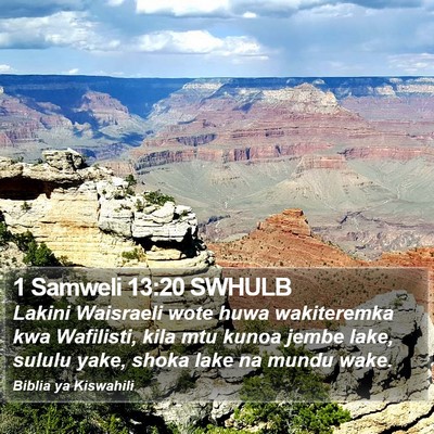 1 Samweli 13:20 SWHULB Bible Verse Image