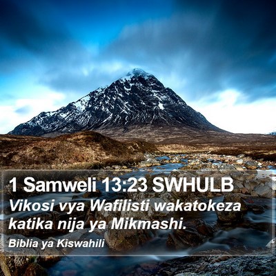 1 Samweli 13:23 SWHULB Bible Verse Image