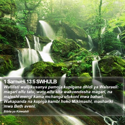 1 Samweli 13:5 SWHULB Bible Verse Image
