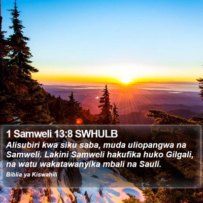1 Samweli 13:8 SWHULB Bible Verse Image