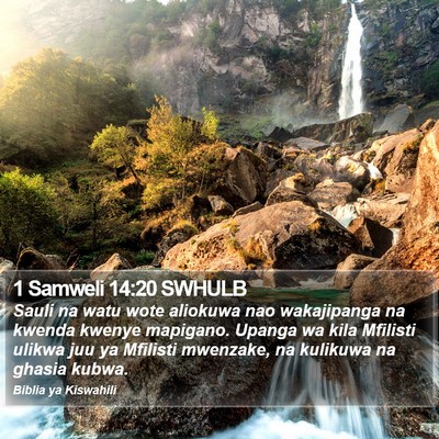 1 Samweli 14:20 SWHULB Bible Verse Image