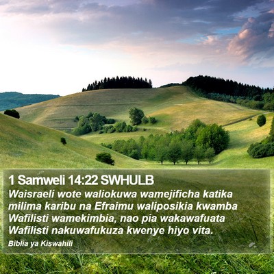 1 Samweli 14:22 SWHULB Bible Verse Image