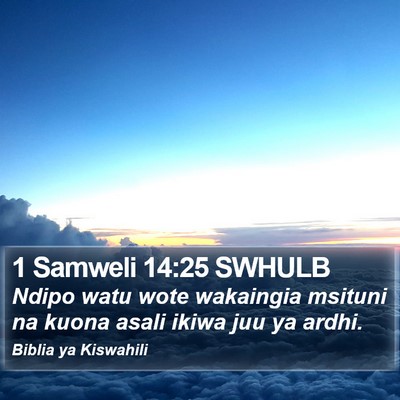 1 Samweli 14:25 SWHULB Bible Verse Image